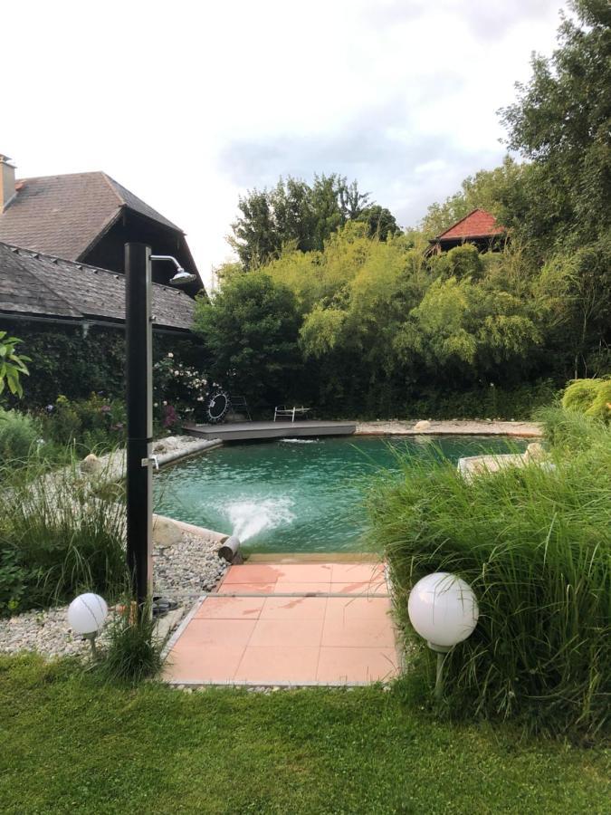 Haus Mit Sauna Und Privatem Badeteich In Anif Bei Salzburg Buitenkant foto